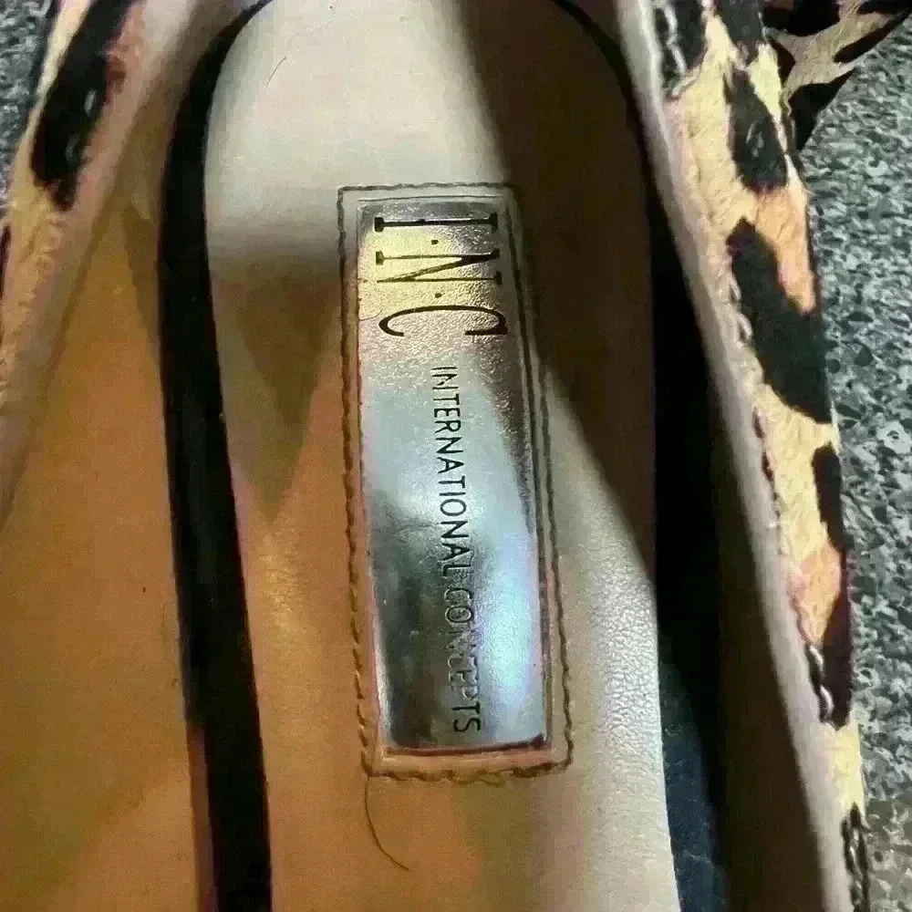 Animal print calf hair pump by INC - Picture 6 of 7